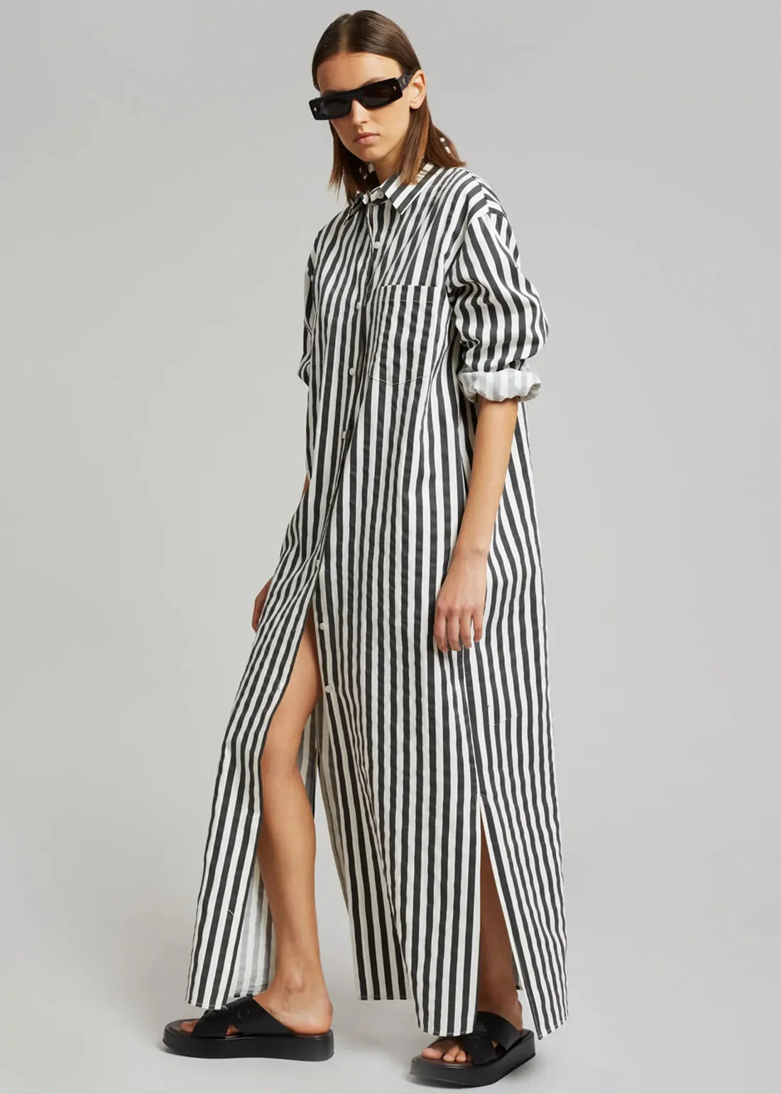 Women's Rayon Blend Long-Sleeve Cala Shirt Dress
